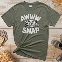 Aww Snapping Turtle (Adult Unisex Tee) - Heather Military Green