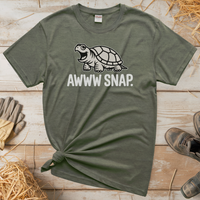 Awww Snap (Adult Unisex Tee) - Heather Military Green