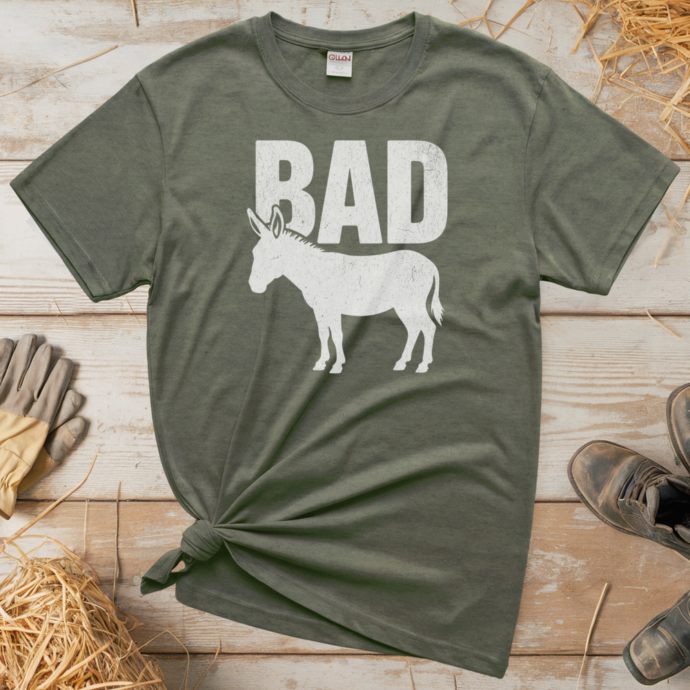 Bad Ass (Adult Unisex Tee) - Heather Military Green