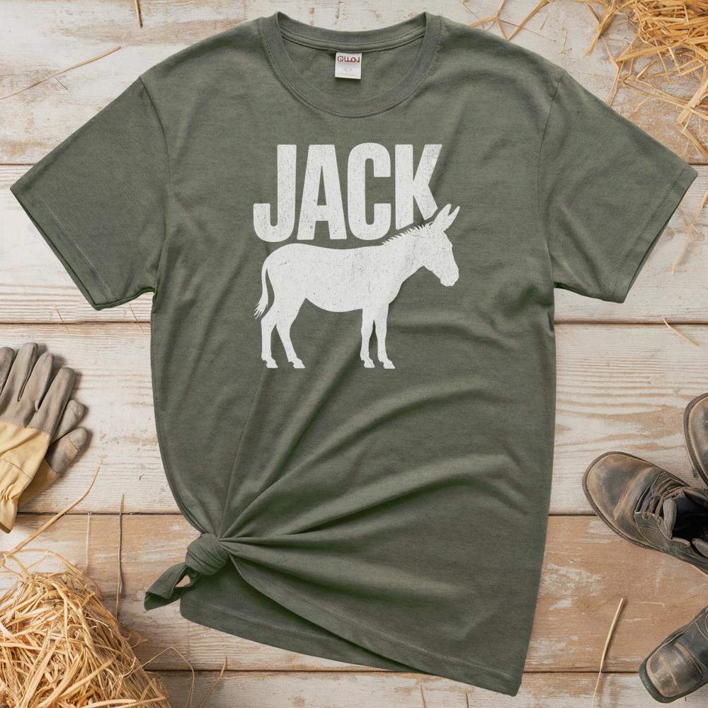 Jack Ass (Adult Unisex Tee) - Heather Military Green