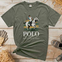 Polo Because Money Doesn't Injure Itself (Adult Unisex Tee) - Heather Military Green