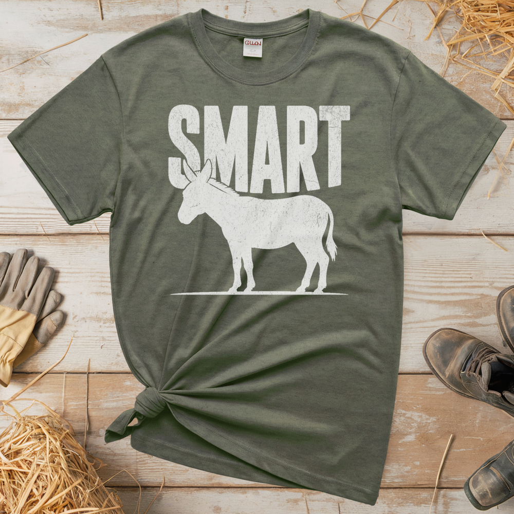 Smart Ass (Adult Unisex Tee) - Heather Military Green