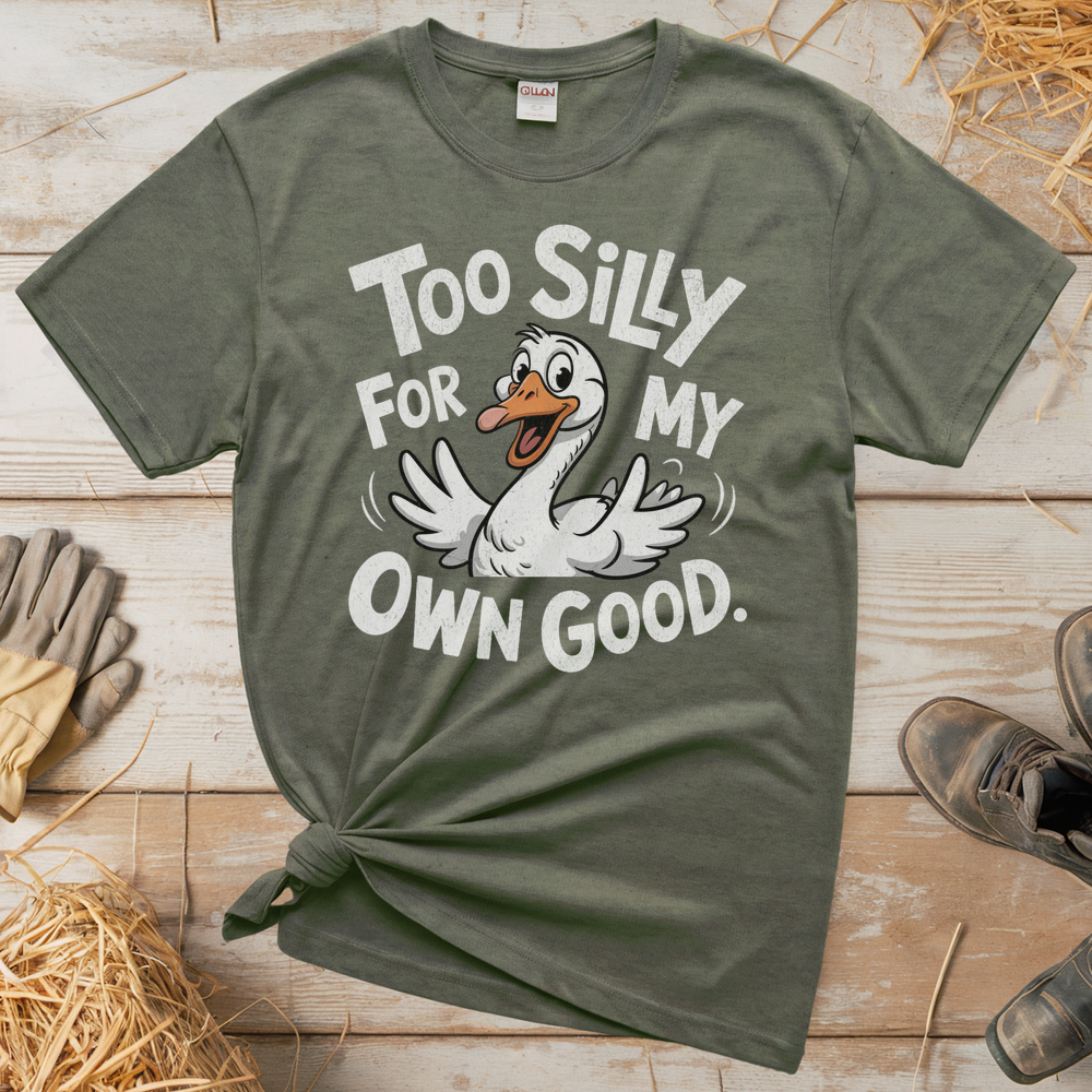 Silly Goose (Adult Unisex Tee) - Heather Military Green