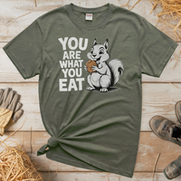 You Are What You Eat Nuts (Adult Unisex Tee) - Heather Military Green
