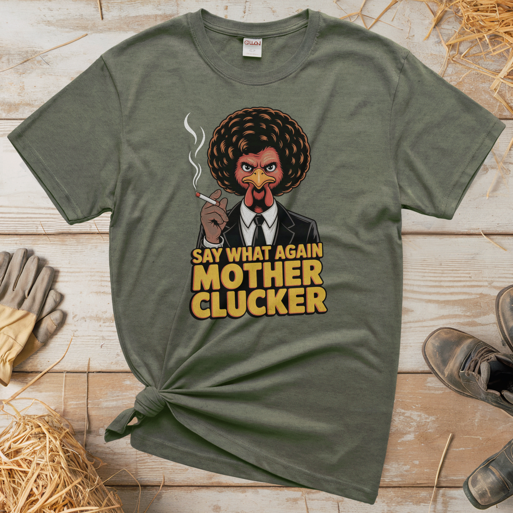 Pulp Chicken Adult Tee - Heather Military Green