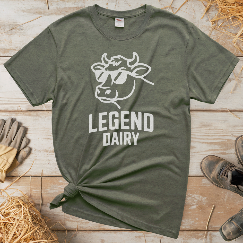 Legend Dairy Adult Tee - Heather Military Green