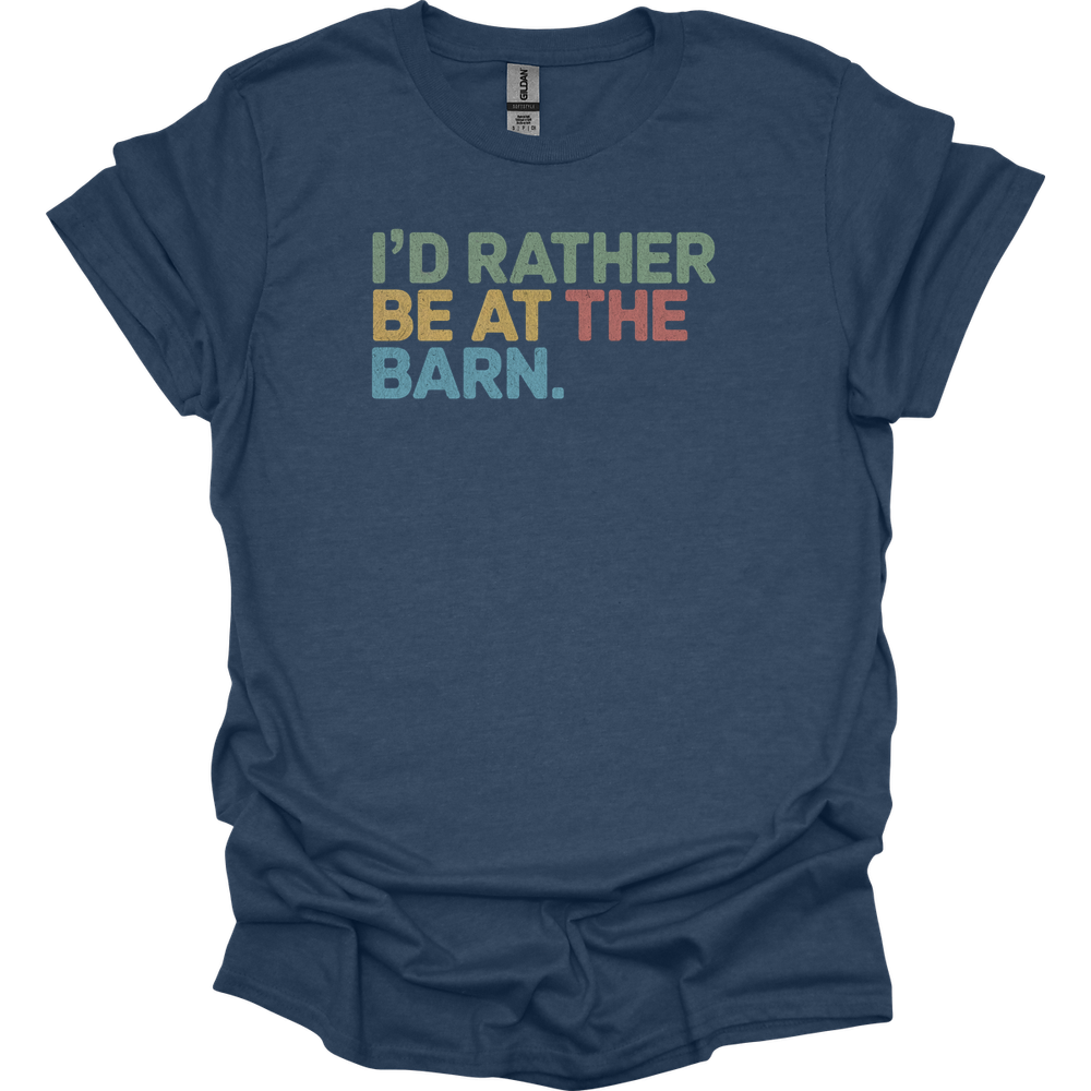 Id Rather Be At The Barn - Heather Navy