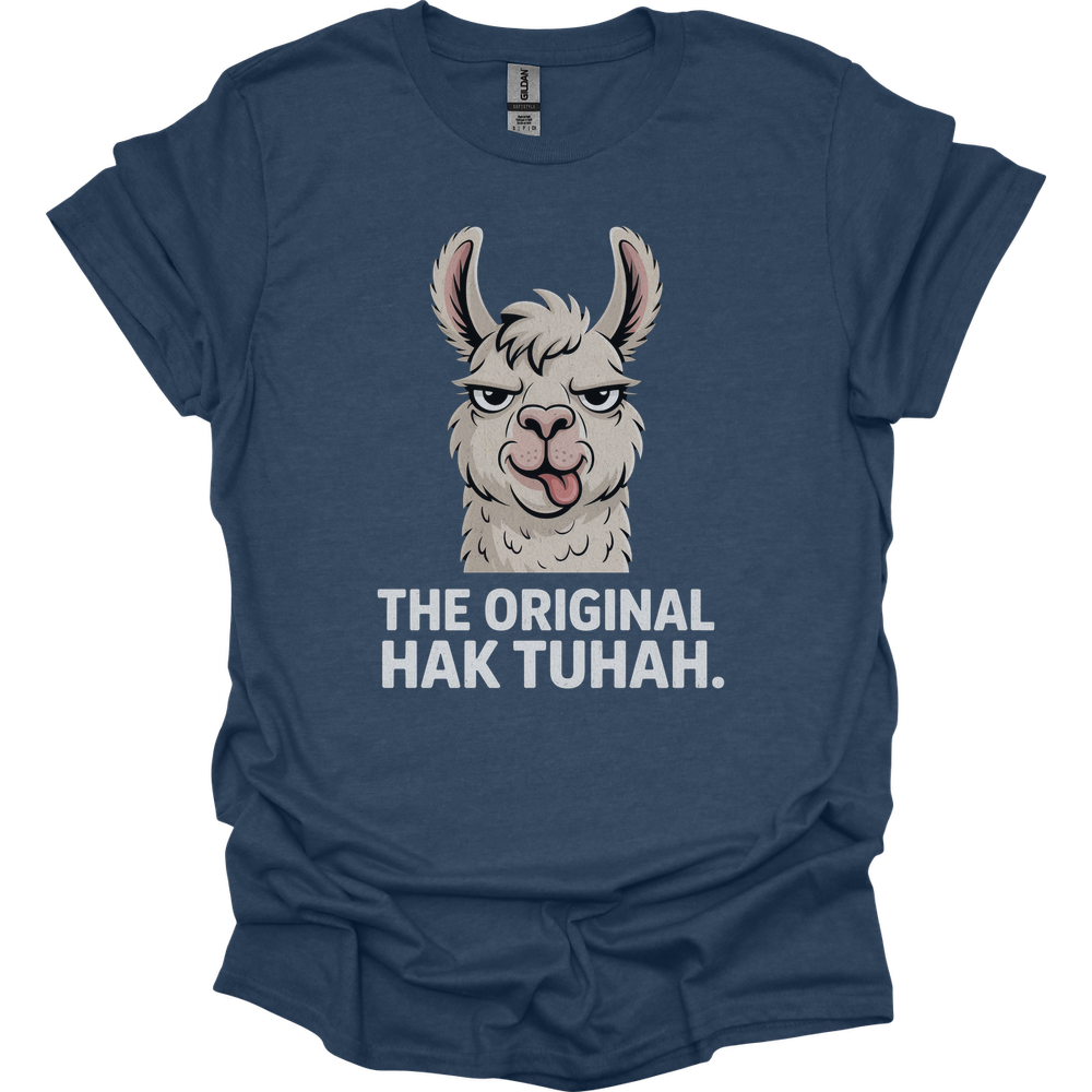 The Original Hawk Tuhah (Adult Unisex Tee) - Heather Navy