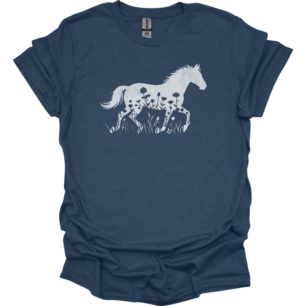 Flower Horse - Heather Navy