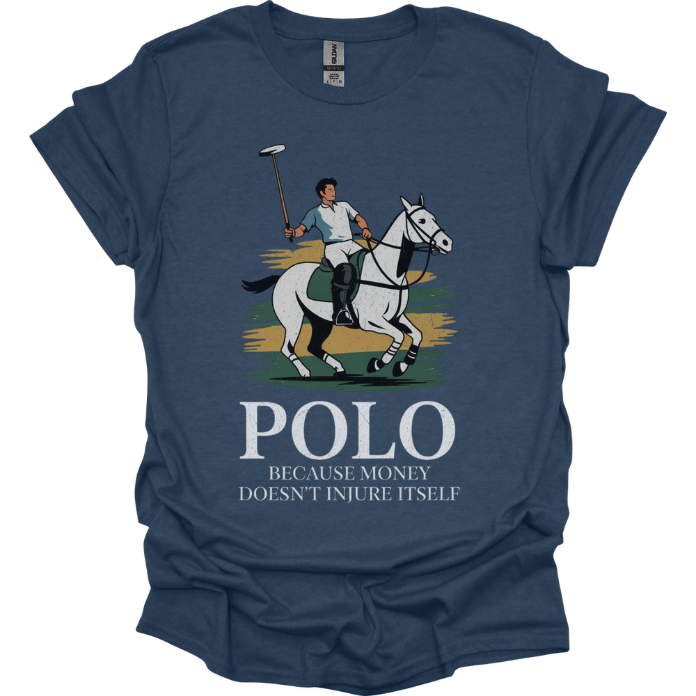 Polo Because Money Doesnt Injure Itself - Heather Navy