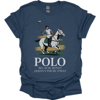 Polo Because Money Doesnt Injure Itself - Heather Navy