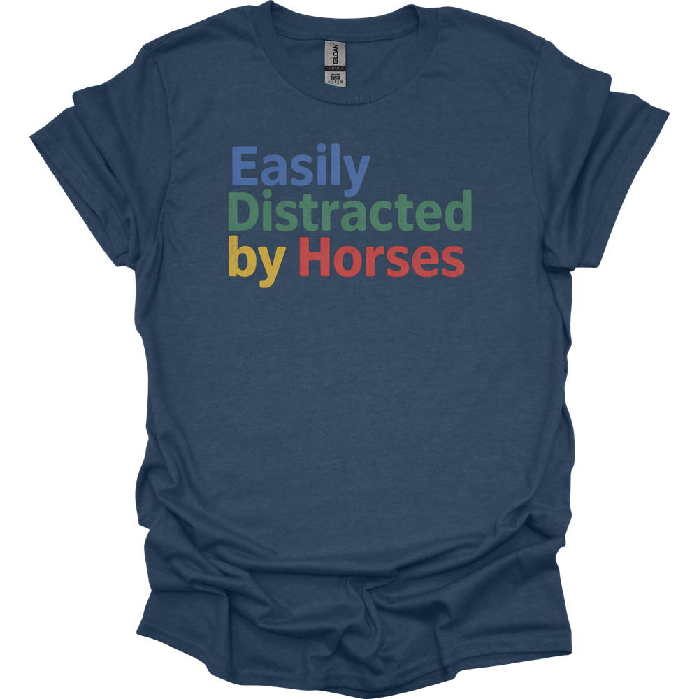Easily Distracted By Horses - Heather Navy