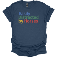 Easily Distracted By Horses - Heather Navy