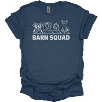 Barn Squad Adult Unisex Tee - Heather Navy
