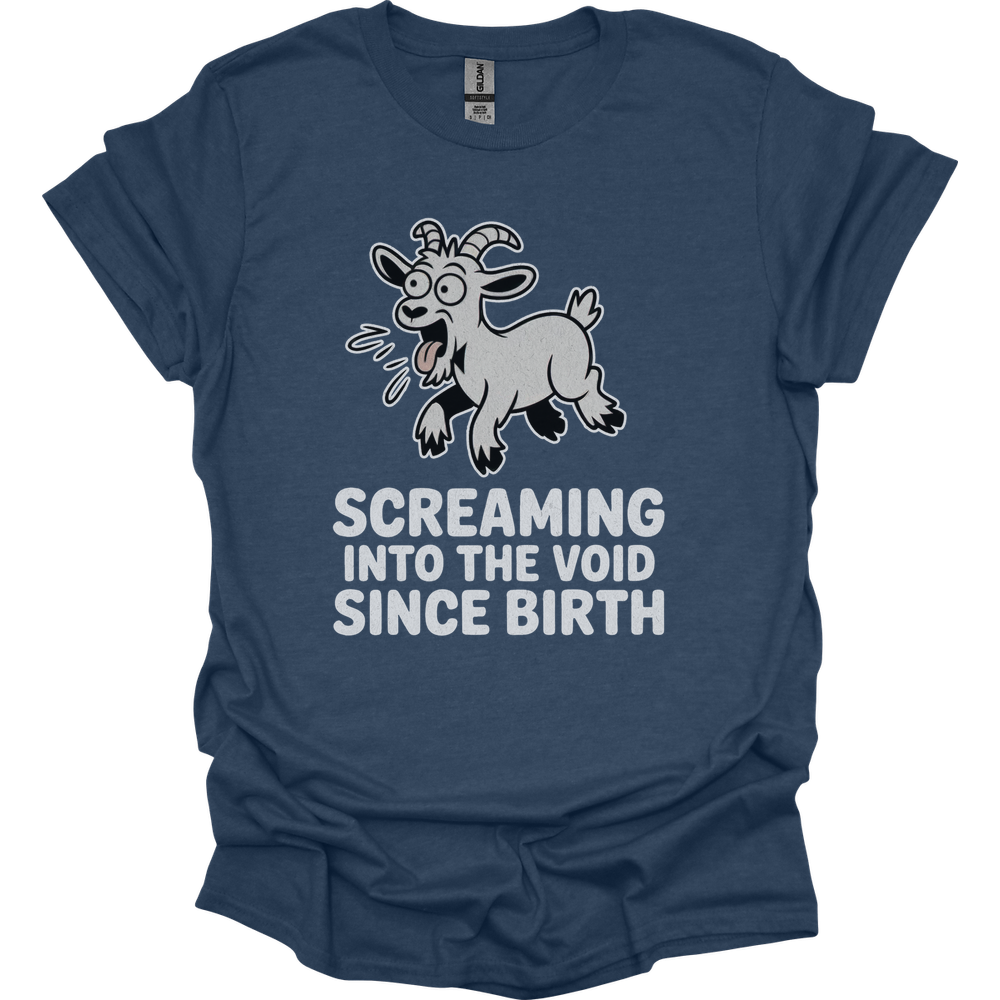 Screaming Into The Void Since Birth Adult Dark - Heather Navy