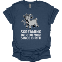 Screaming Into The Void Since Birth Adult Dark - Heather Navy