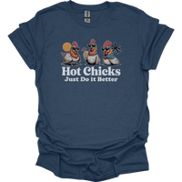 Hot Chicks Just Do It Better Adult Dark - Heather Navy