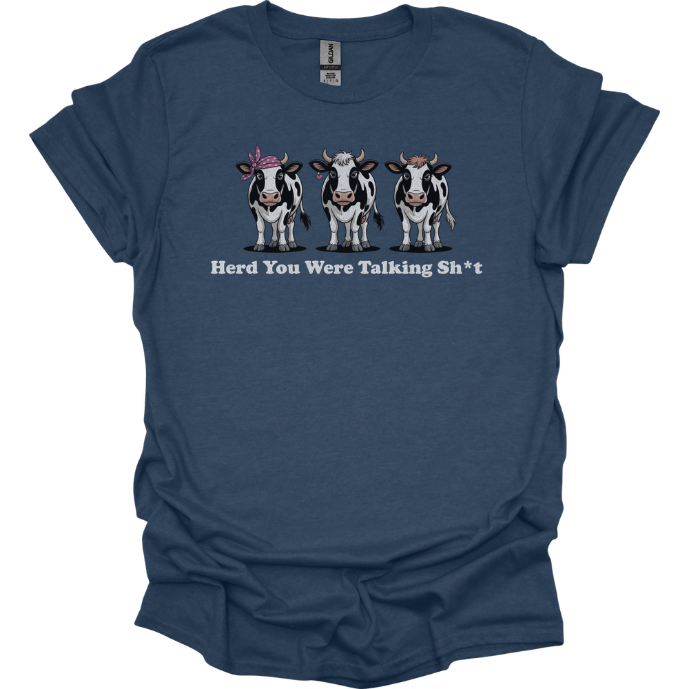 Herd You Were Talking Cows - Heather Navy