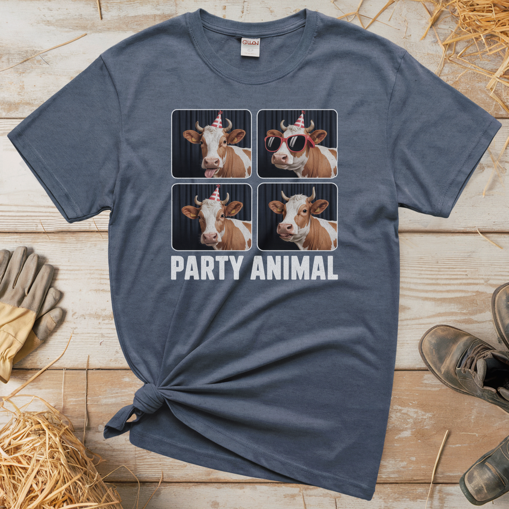 Party Animal (Adult Unisex Tee) - Heather Navy