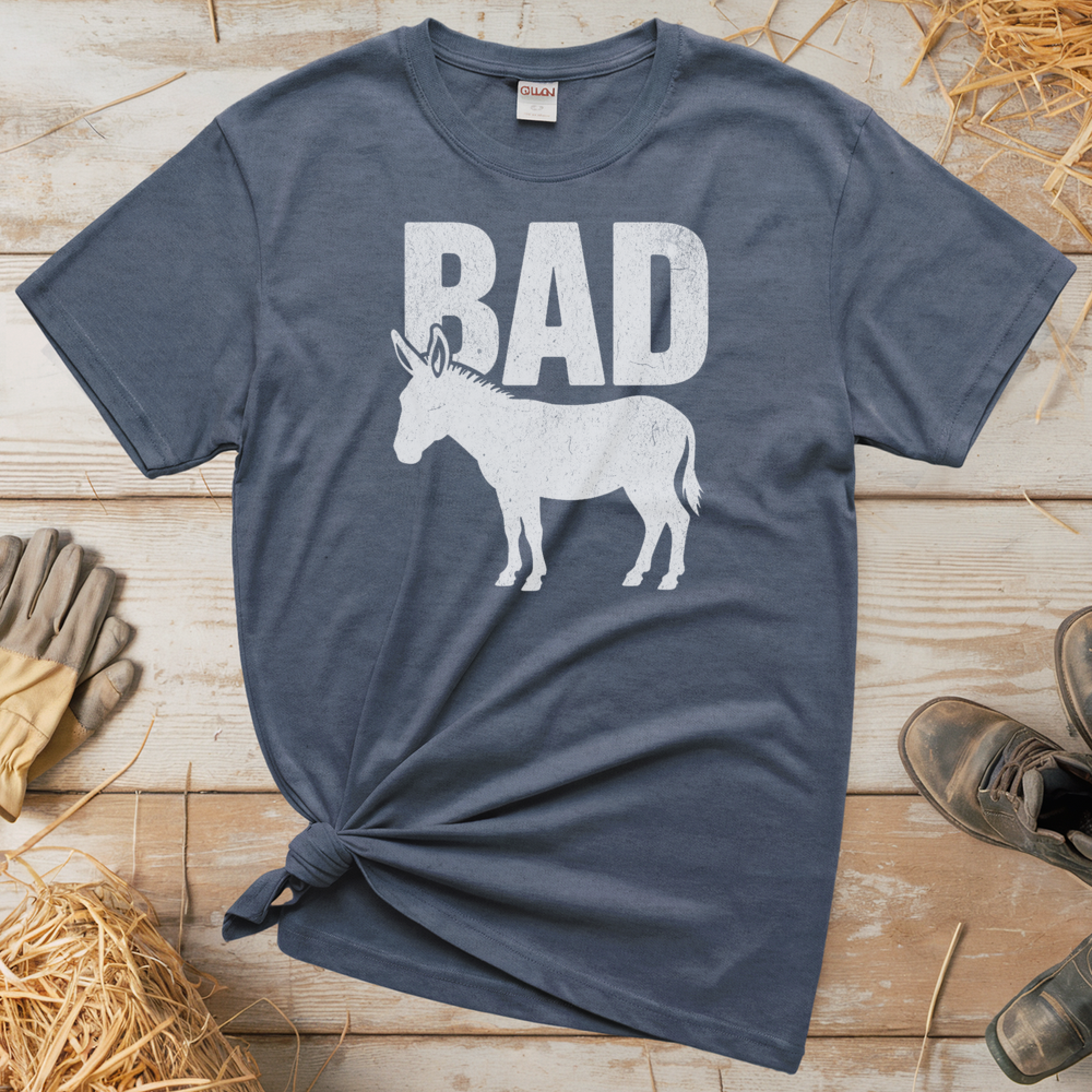 Bad Ass (Adult Unisex Tee) - Heather Navy