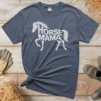 Horse Mama (Adult Unisex Tee) - Heather Navy