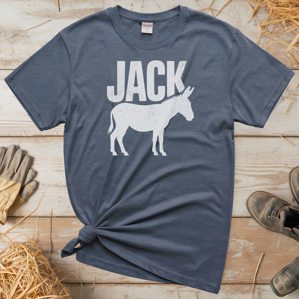 Jack Ass (Adult Unisex Tee) - Heather Navy