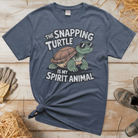 The Snapping Turtle Is My Spirit Animal (Adult Unisex Tee) - Heather Navy