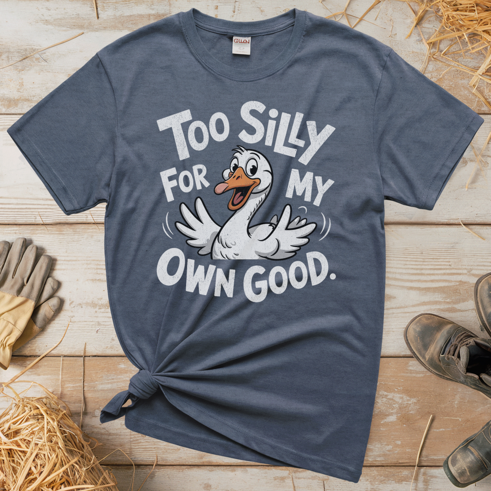 Silly Goose (Adult Unisex Tee) - Heather Navy