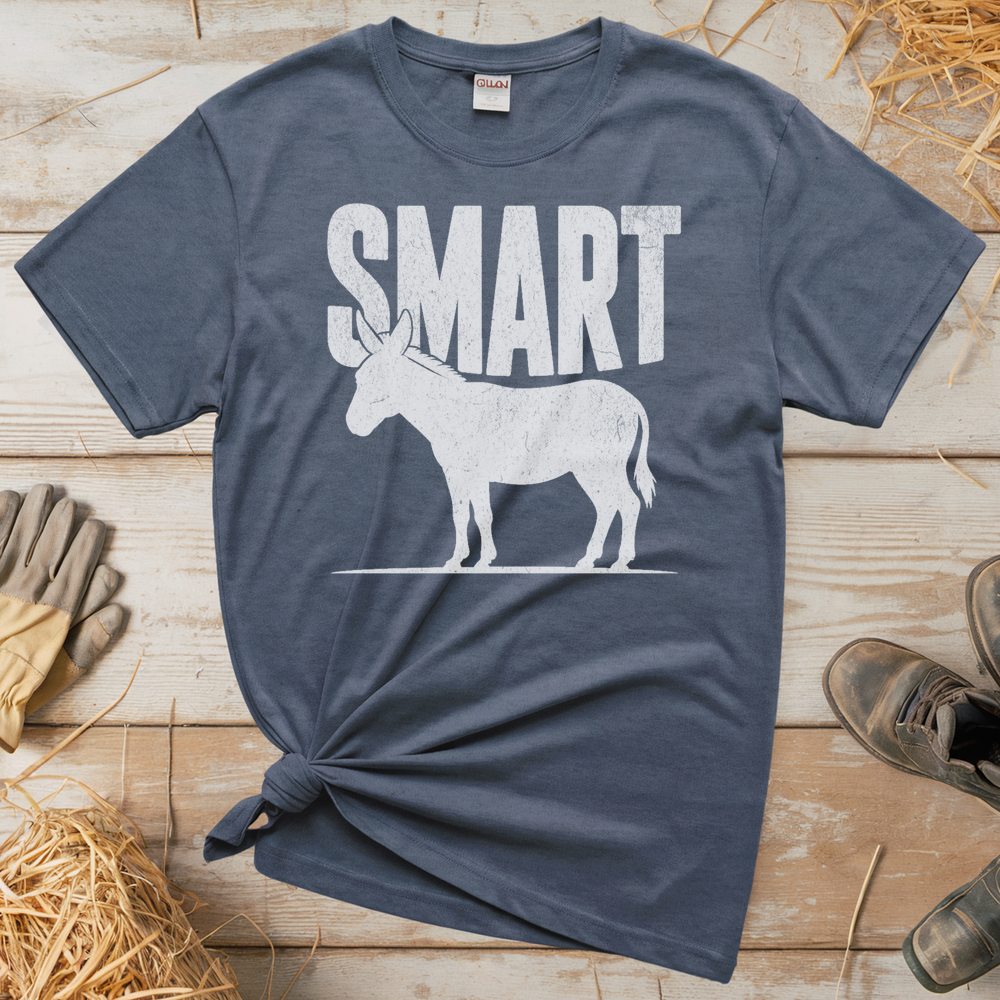 Smart Ass (Adult Unisex Tee) - Heather Navy
