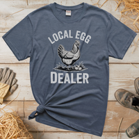 Local Egg Dealer (Adult Unisex Tee) - Heather Navy