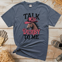 Talk Derby To Me (Adult Unisex Tee) - Heather Navy