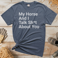 Horse Talk Sh T Tee - Heather Navy