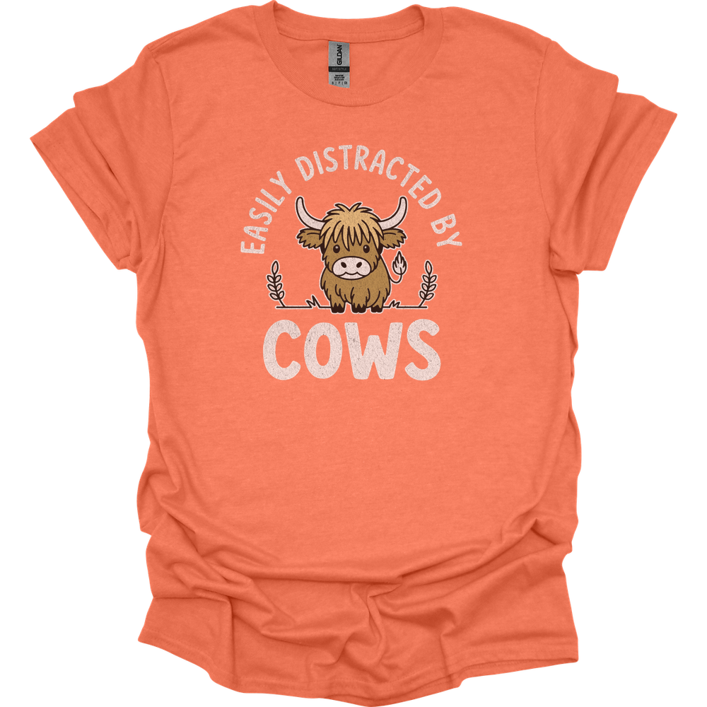 Easily Distracted By Cows - Heather Orange