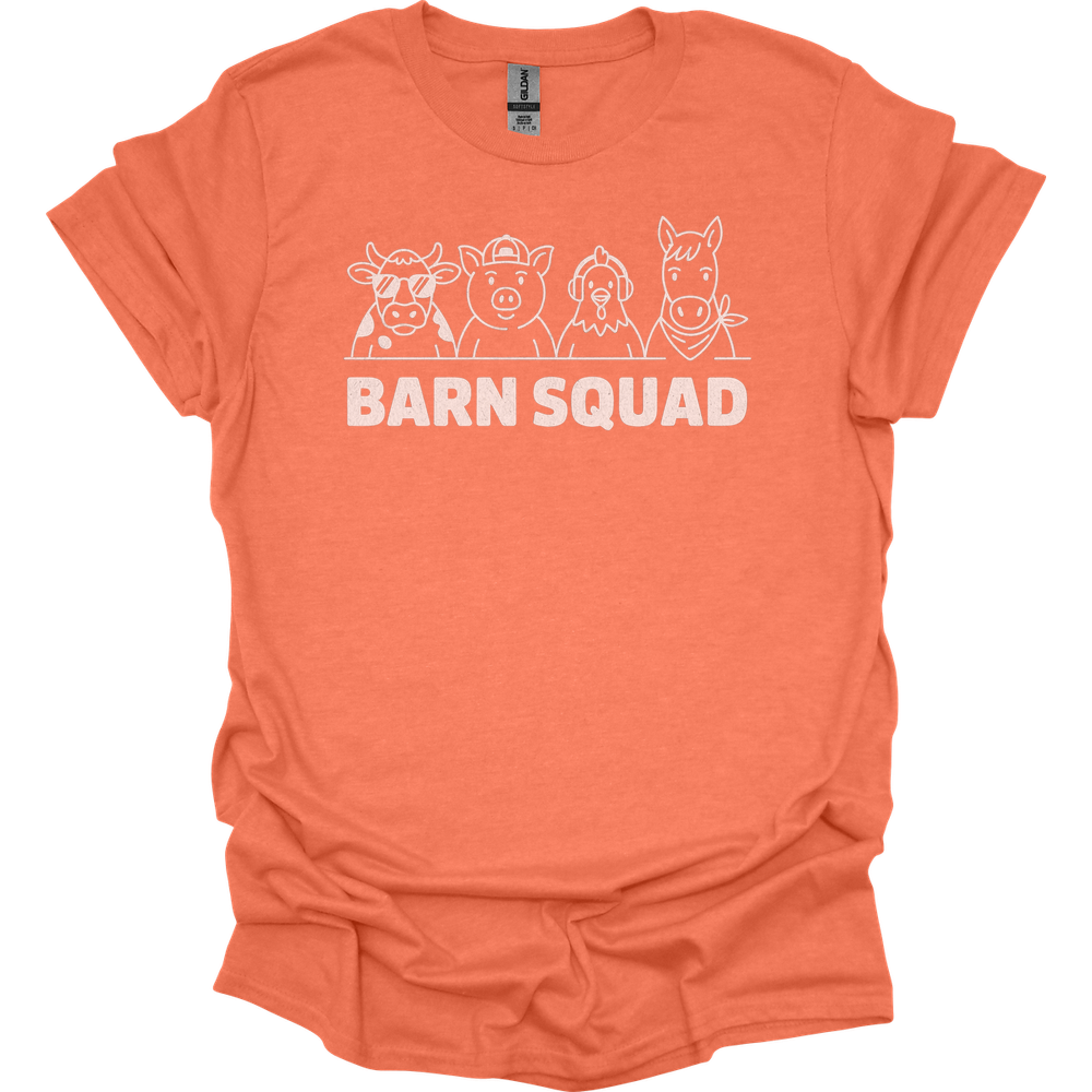 Barn Squad Adult Unisex Tee - Heather Orange