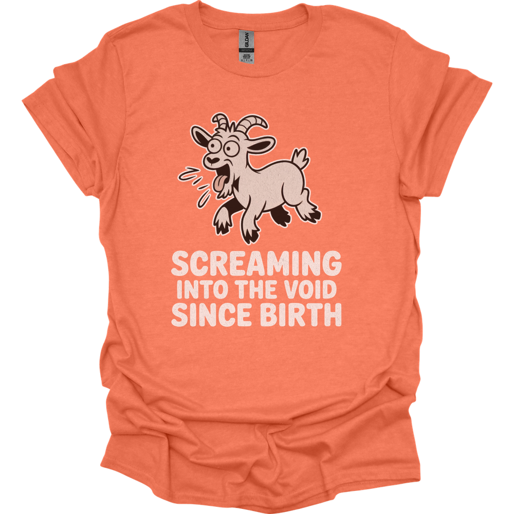 Screaming Into The Void Since Birth Adult Dark - Heather Orange
