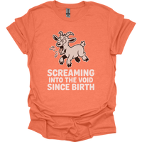 Screaming Into The Void Since Birth Adult Dark - Heather Orange