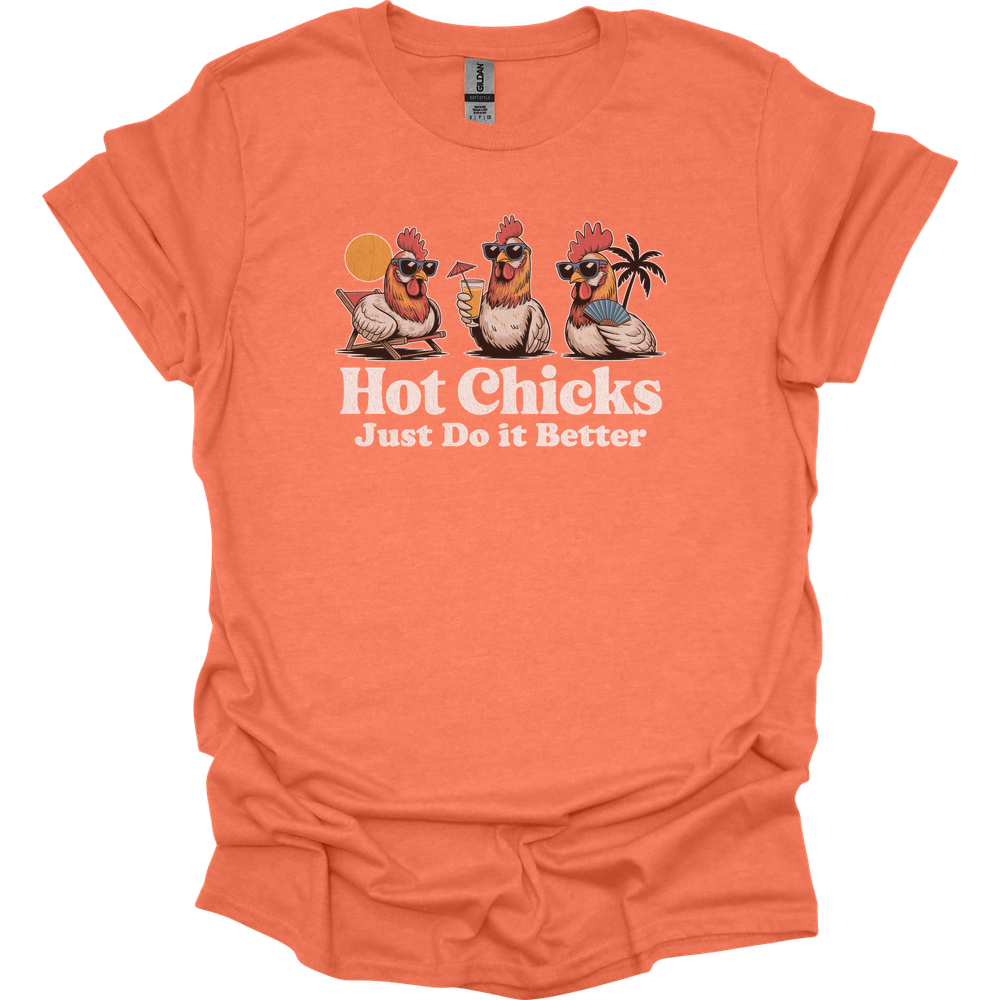 Hot Chicks Just Do It Better Adult Dark - Heather Orange