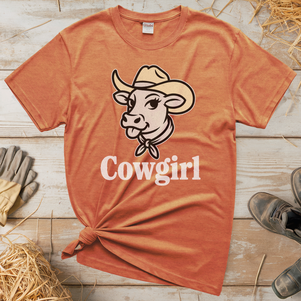 Cowgirl (Adult Unisex T-Shirt) - Heather Orange