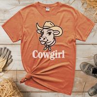 Cowgirl (Adult Unisex T-Shirt) - Heather Orange