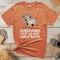 Screaming Into The Void Since Birth (Adult Unisex Tee) - Heather Orange