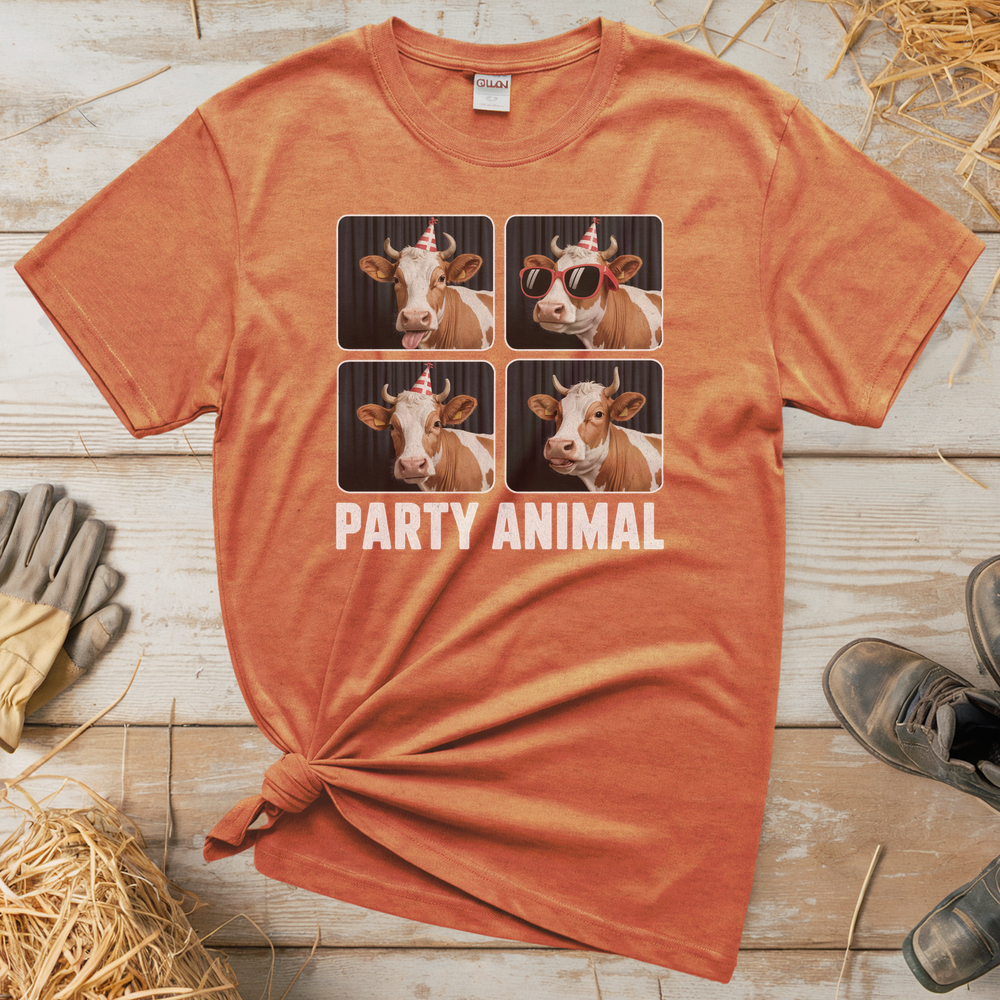 Party Animal (Adult Unisex Tee) - Heather Orange