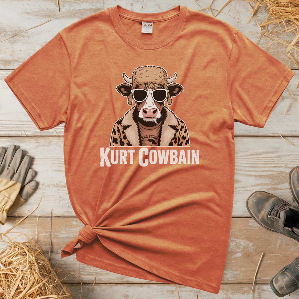 Kurt Cowbain (Adult Unisex Tee) - Heather Orange