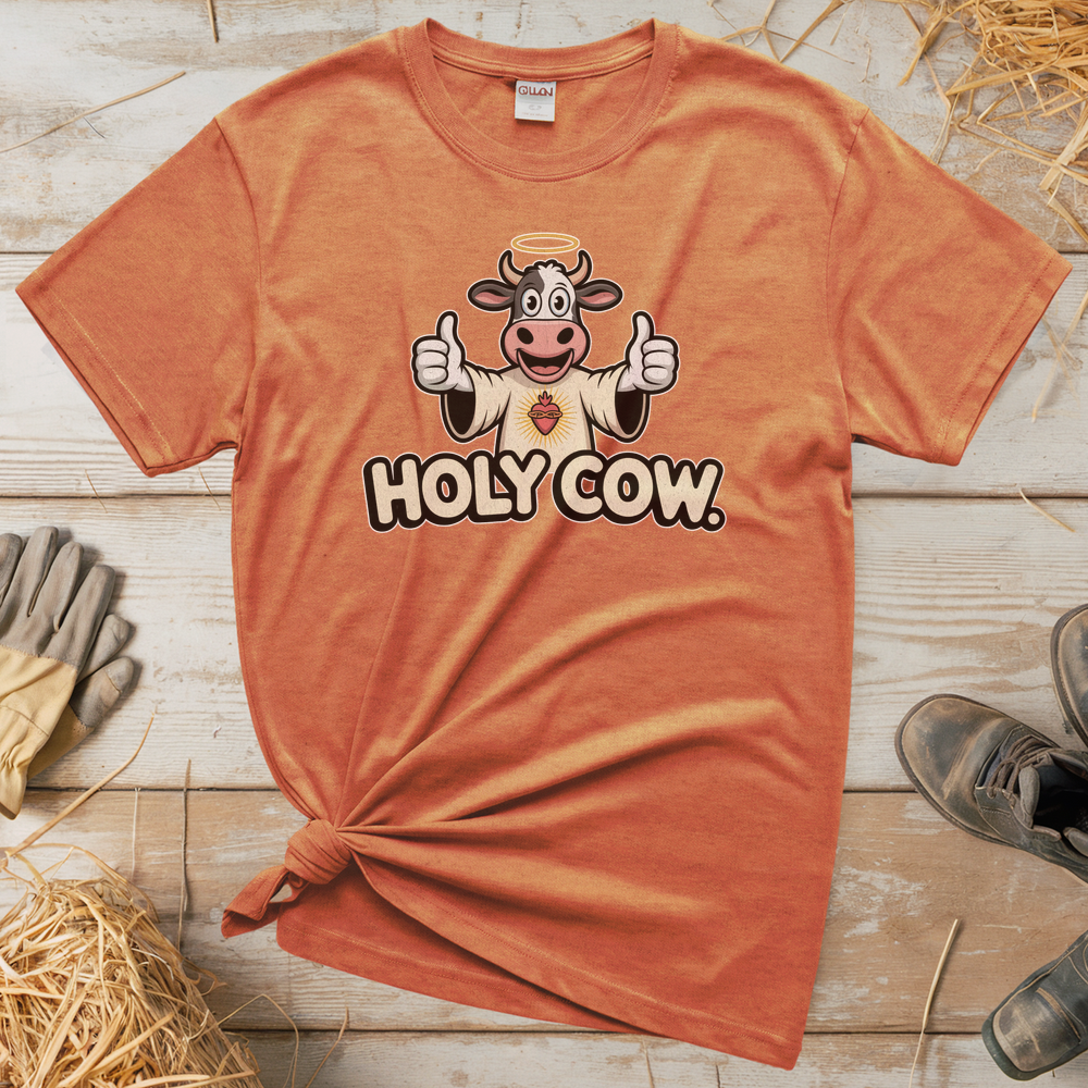 Holy Cow Adult (Unisex Tee) - Heather Orange