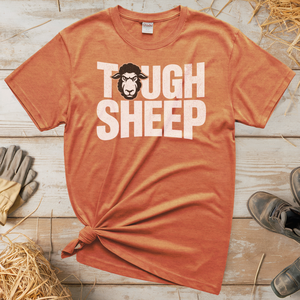 Tough Sheep (Adult Unisex Tee) - Heather Orange