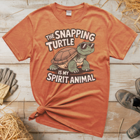 The Snapping Turtle Is My Spirit Animal (Adult Unisex Tee) - Heather Orange