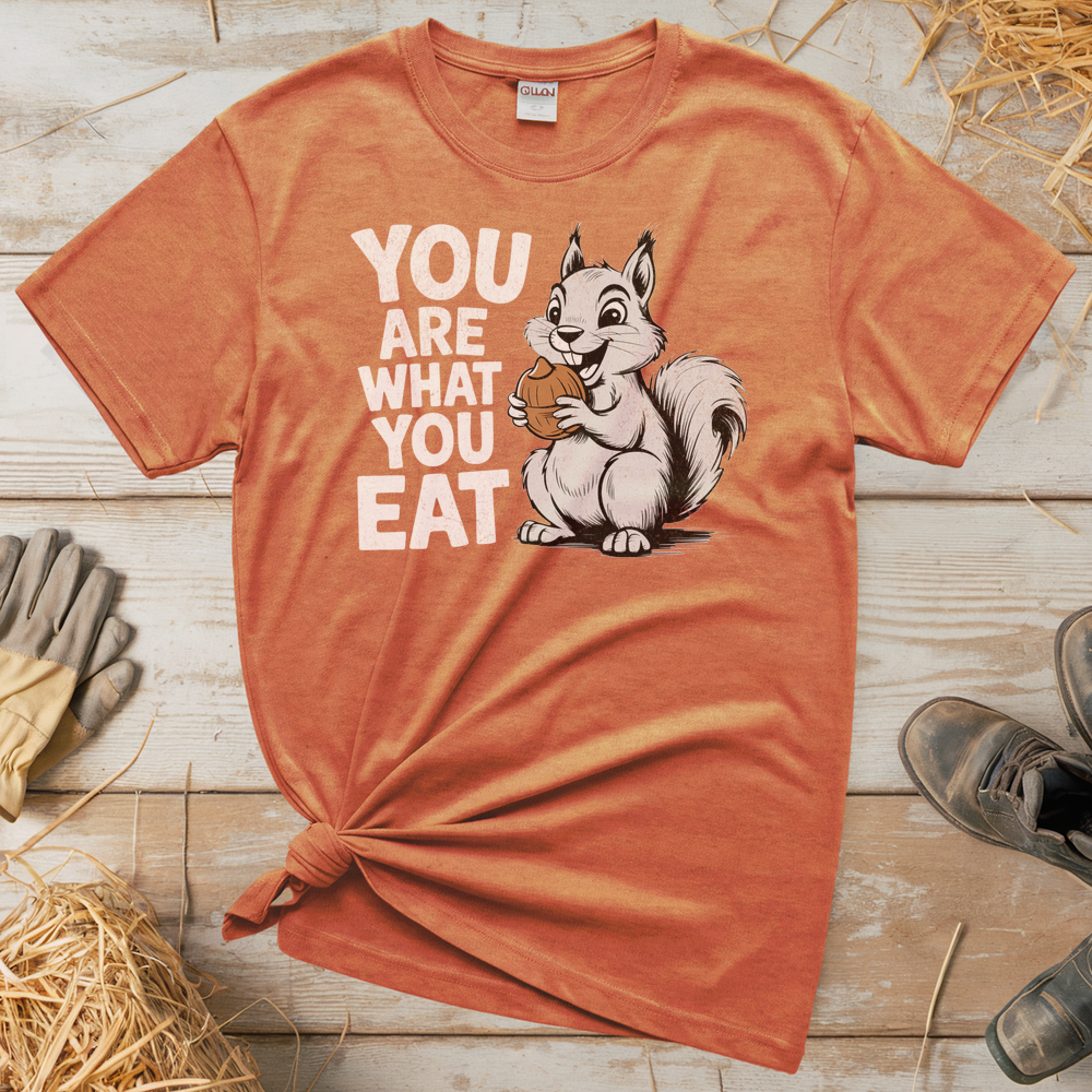 You Are What You Eat Nuts (Adult Unisex Tee) - Heather Orange