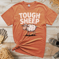 Funny Tough Sheep (Adult Unisex Tee) - Heather Orange