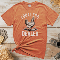 Local Egg Dealer (Adult Unisex Tee) - Heather Orange