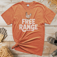Free Range (Adult Unisex Tee) - Heather Orange