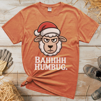 Bahhh Humbug Christmas (Adult Unisex Tee) - Heather Orange